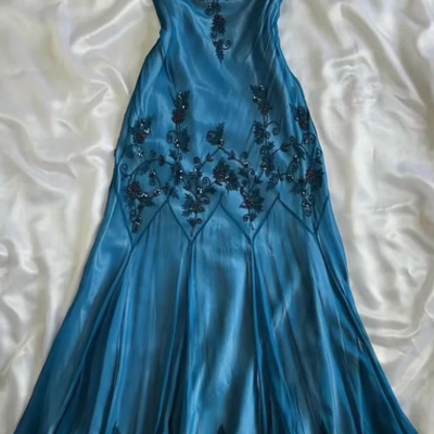 Elegant straps v neck a line prom dress for women