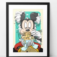 A3 Print by Dhani Barragan "Deconstructed MICKEY eats RAMEN"  - Thumbnail 1