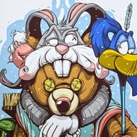 A3 Print by Dhani Barragan "SURVIVOR TEDDY BEAR"  - Thumbnail 1