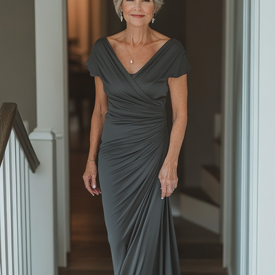 Elegant sheath mother of the bride/groom dress evening formal prom dress