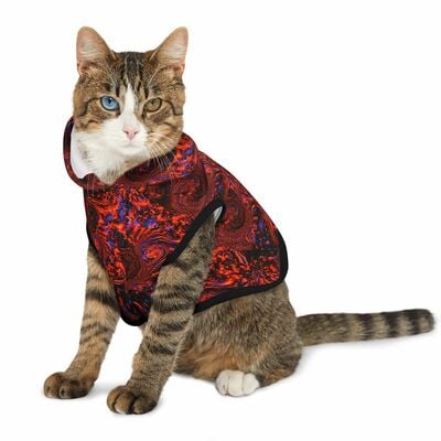 Groovy cat hoodie- red