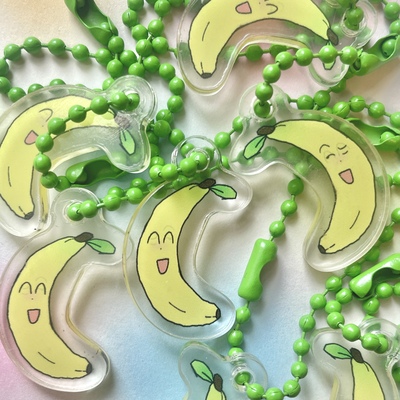 banana mini acrylic charm