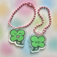 clover mini acrylic charm - Thumbnail 1