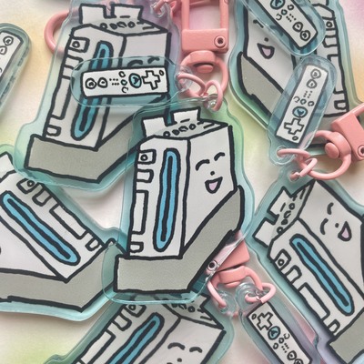 console acrylic charm