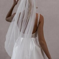 Lovely Mini Wedding Gown with Beads Pearls Bodice - Thumbnail 2