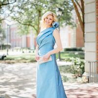 Elegant Sheath Blue One Shoulder Mother of the Bride/Groom Dress Evening Formal Prom Dress - Thumbnail 1