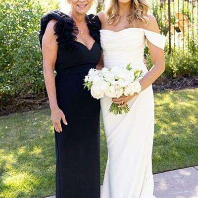 Elegant navy blue sheath mother of the bride/groom dress evening formal prom dress