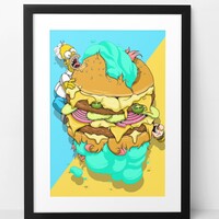A3 Print by Dhani Barragan "Deconstructed Burger" - Thumbnail 1
