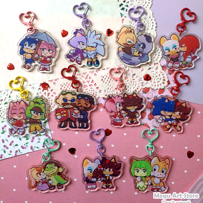 Sonic couples keychains