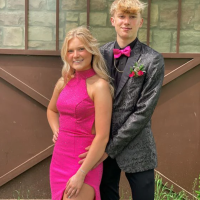 Hot pink mermaid beaded slit prom dress long  - Thumbnail 1