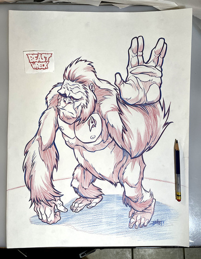 GORILLA TREKKIE pencil art