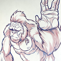 GORILLA TREKKIE pencil art - Thumbnail 1