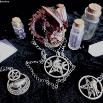 Celtic Crows and Pentacles Necklaces