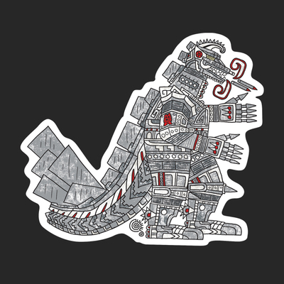MechaGojirAzteca Sticker