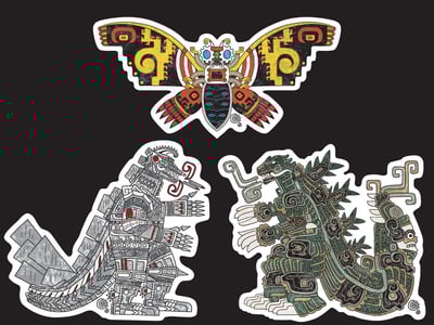 Azteca Pop Kaiju Kombo Stickers 2