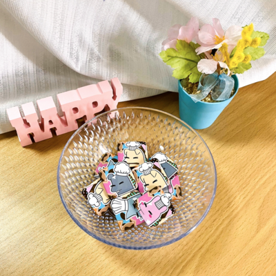 Bakers button pin set