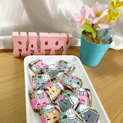 Bakers button pin set