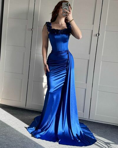 Elegant Royal Blue Sheath Prom Dress Formal Dress Evening Gowns