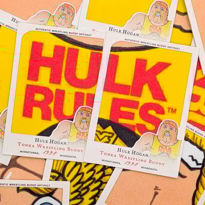 Hulk hogan wrestling buddy custom relic swatch trading card