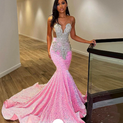 Newest mermaid sequined formal dress, prom gowns,prom dresses z64