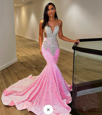 Newest Mermaid Sequined Formal Dress, Prom Gowns,Prom Dresses Z64