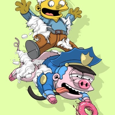 A3 print by dhani barragan “wiggum deconstructed”  - Thumbnail 3