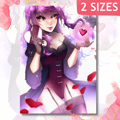 Villainess belle villaintines a5 & a4 prints