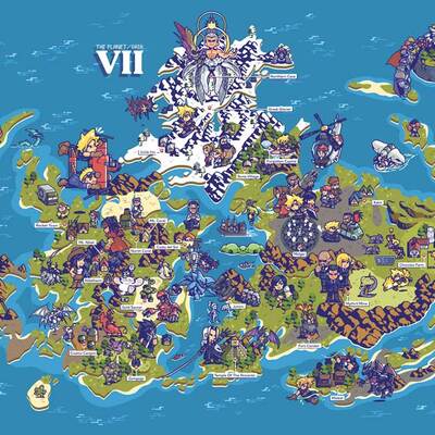 Ff world map playmats