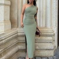 Women's Sexy One Shoulder Party Dress - Thumbnail 1