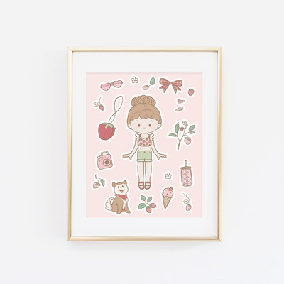 Strawberry cutie summer print