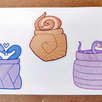 Snakes in Baskets Sticker Sheet - Thumbnail 2