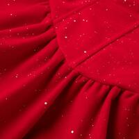 Big Bow Ribbon Off-shoulder Velvet Party Dress - Thumbnail 7