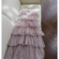 Halter Neck Rhinestone Cake Dress Party Dress - Thumbnail 4