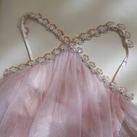 Halter Neck Rhinestone Cake Dress Party Dress - Thumbnail 5