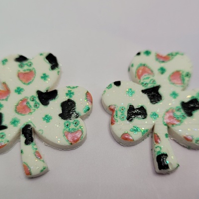 Shamrock earrings large a