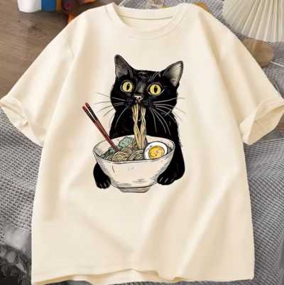Noodle Ramen Cat T-Shirt