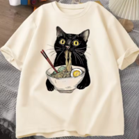 Noodle Ramen Cat T-Shirt - Thumbnail 3