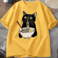 Noodle Ramen Cat T-Shirt - Thumbnail 6