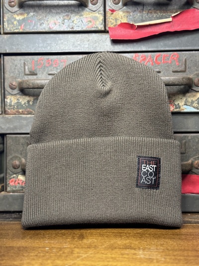 "Who am I" Beanie  SKINNY RIB GREEN