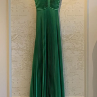Sexy Green Long Pleated Prom Evening Dresses - Thumbnail 2