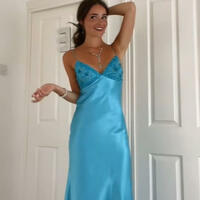 Elegant Blue Beaded Formal Dress Long Party Dresses for Wedding Open Back - Thumbnail 2