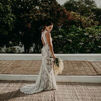 Boho Wedding Dress, Bohemian Bridal Dress Bridal Gown - Thumbnail 1