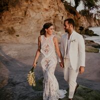 Boho Wedding Dress, Bohemian Bridal Dress Bridal Gown - Thumbnail 2