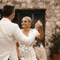 A-line 3D Flowers Wedding Dress, Open Back Tulle Bridal Dress Bridal Gown - Thumbnail 3