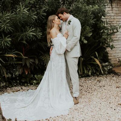 Boho wedding dress, bohemian bridal dress bridal gown