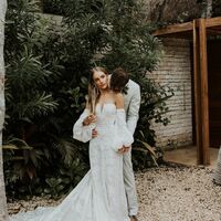 Boho Wedding Dress, Bohemian Bridal Dress Bridal Gown - Thumbnail 1