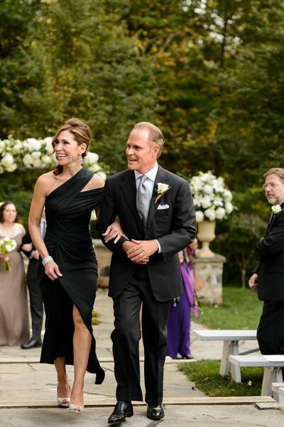 Elegant Black Sheath Side Slit Mother of the Bride/Groom Dress Evening Formal Prom Dress