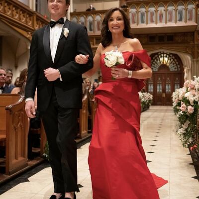 Elegant red sheath off the shoulder mother of the bride/groom dress evening formal prom dress