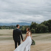 Chic Rustic Wedding Dress, Backless Chiffon Bridal Dress Bridal Gown - Thumbnail 2
