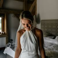 Chic Wedding Dress, Satin Bridal Dress Bridal Gown - Thumbnail 2